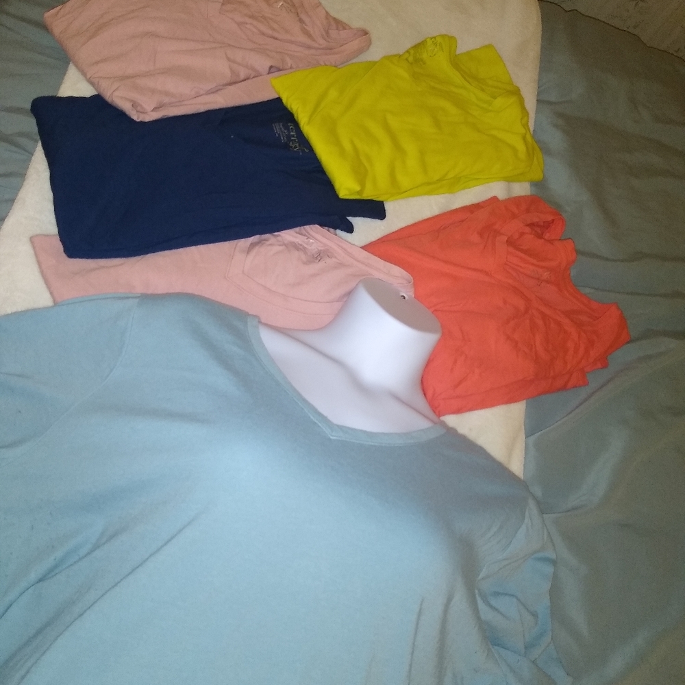 Soft t-shirts long. Pink Navy and Orange